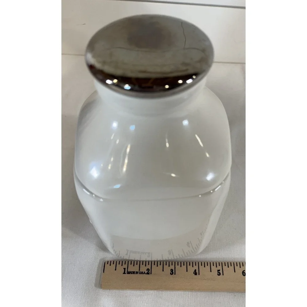 RARE Hallmark Let Them Eat Cookies Cookie Jar White w/ Silver Lid HARD TO FIND!